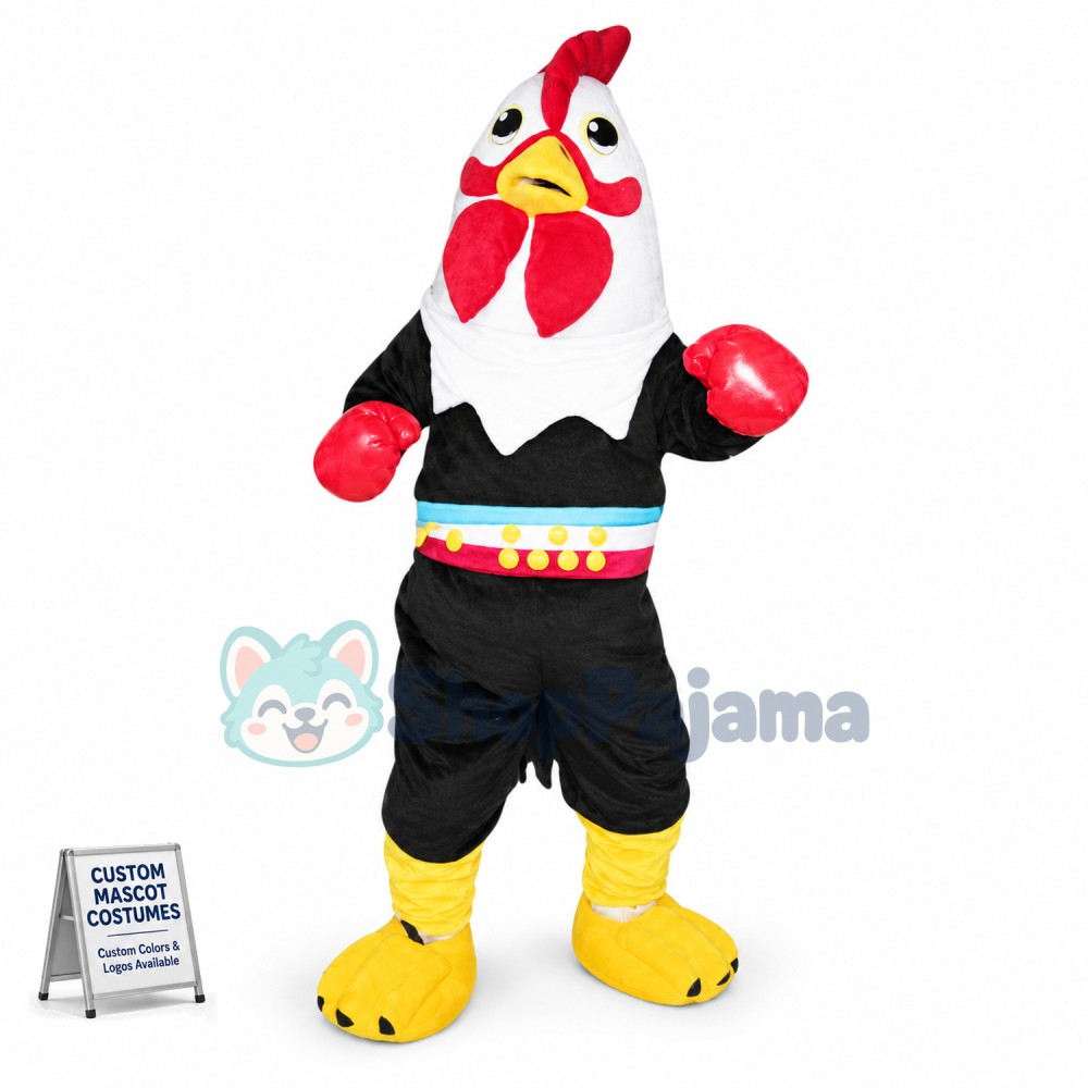 Strong Boxer Chicken Mascot Costume