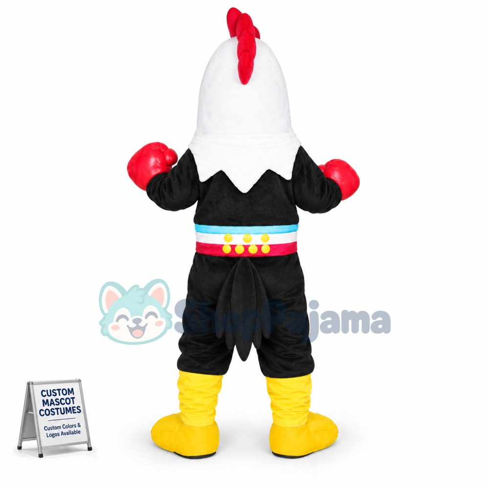 Strong Boxer Chicken Mascot Costume