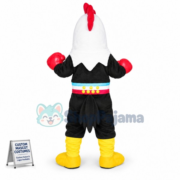 Strong Boxer Chicken Mascot Costume