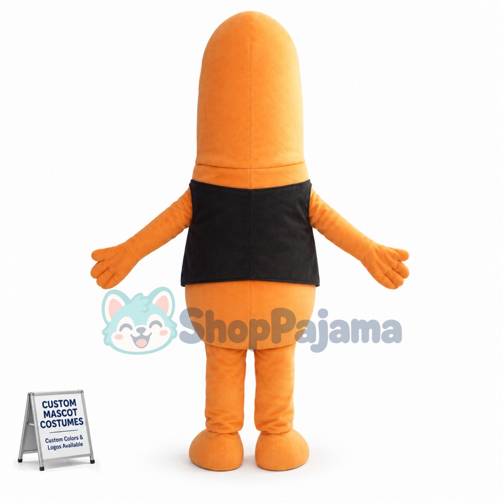 Buck Teeth Ham Sausage Mascot Cartoon Costume