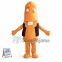 Buck Teeth Ham Sausage Mascot Cartoon Costume