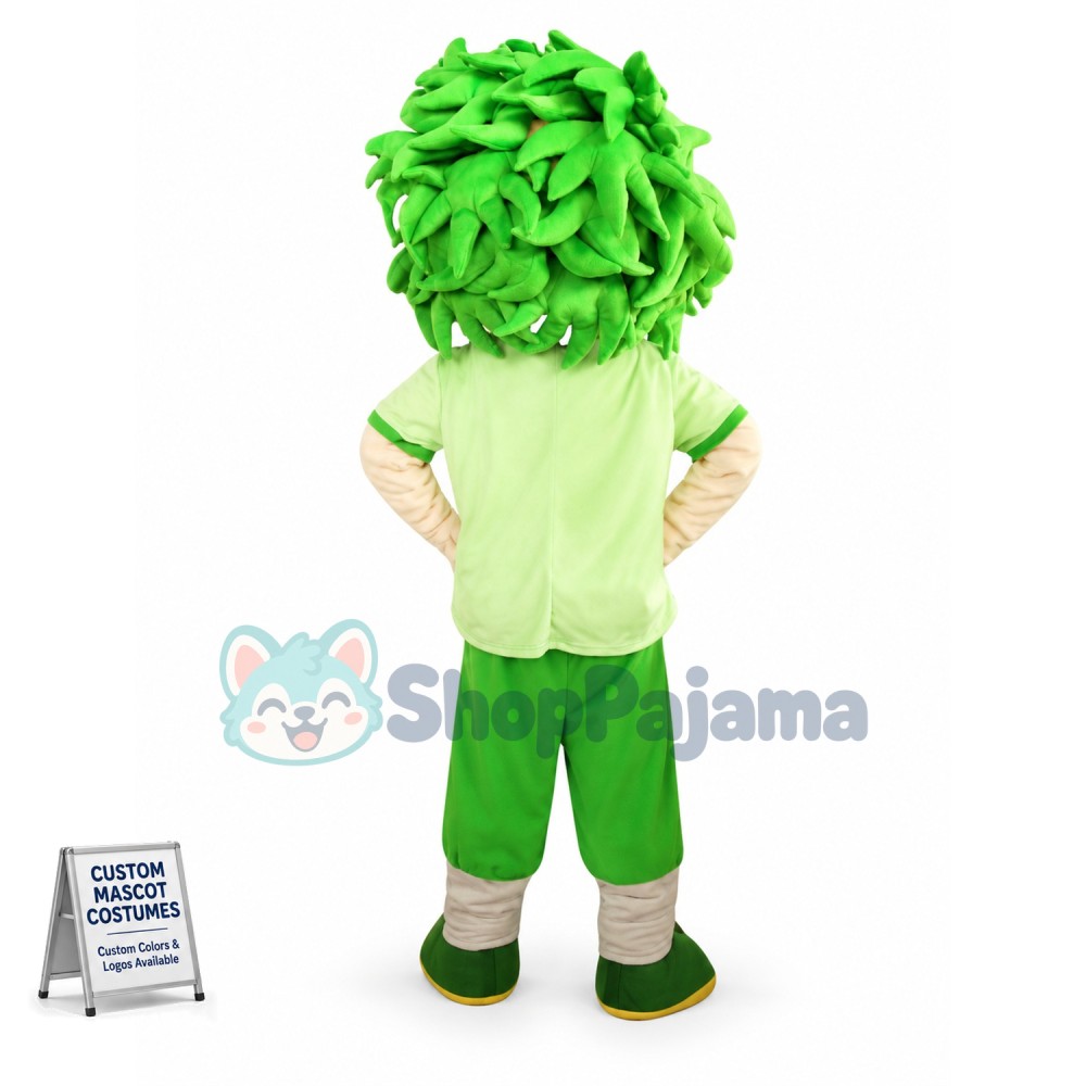 Green Afro Male Nurse Mascot Costume