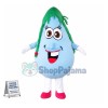 Funny Green Hair Light Bulb Mascot Costume