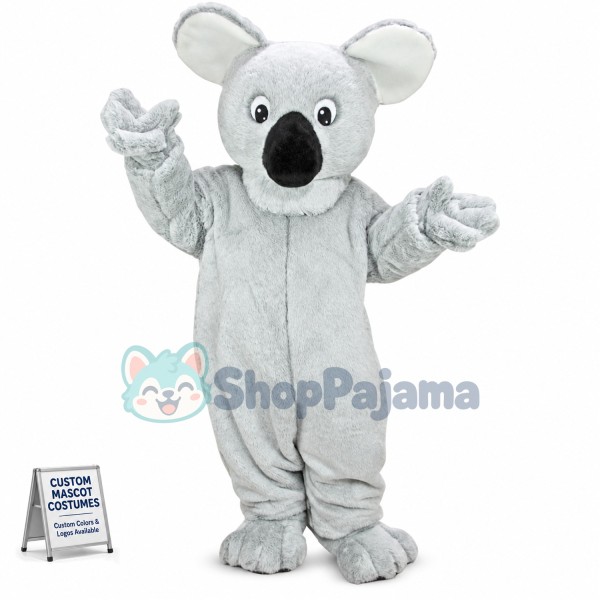 Big Ears Gray Koala Mascot Costume