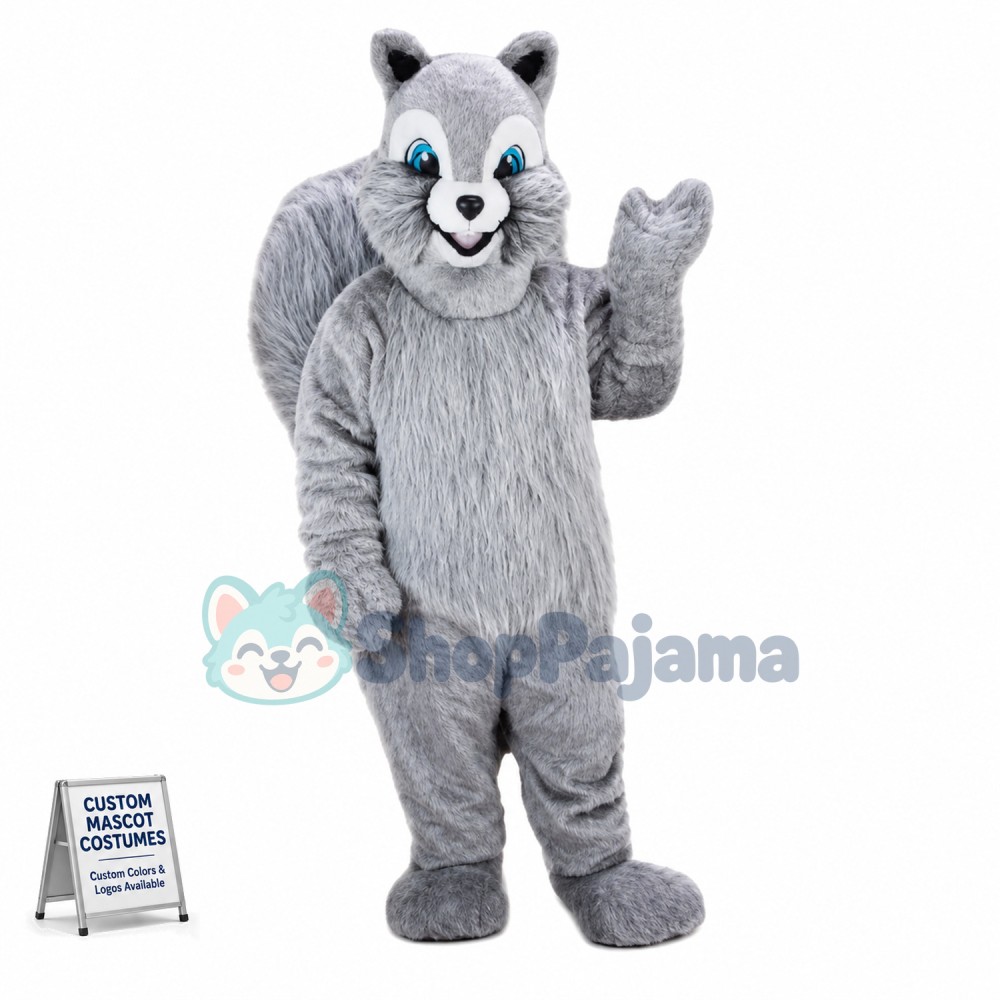 Amiable Gray Squirrel Mascot Costume