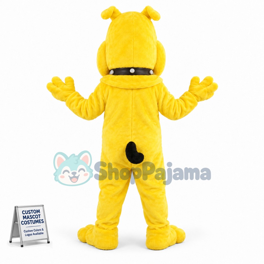 Arrogant Yellow Bulldog Mascot Costume