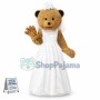 Wedding Dress Bride Brown Bear Mascot Costume