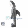 Turning Around Gray Shark Mascot Costume