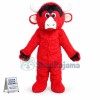 Red Furry Yak Mascot Costume