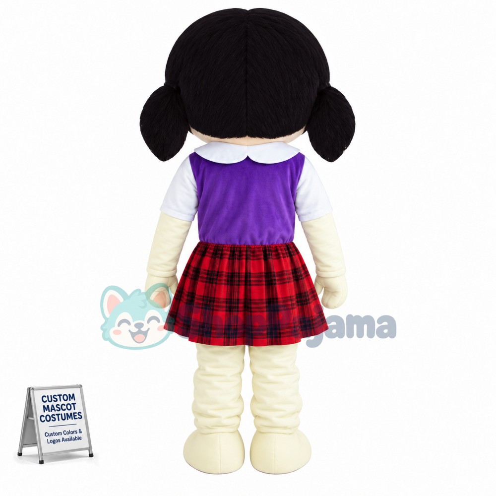 Red Scarf Girl Student Mascot Costume