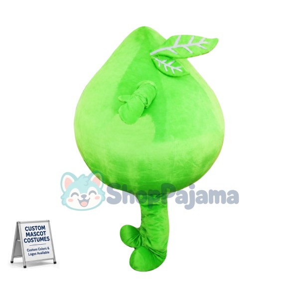 Big Green Peach Mascot Costume