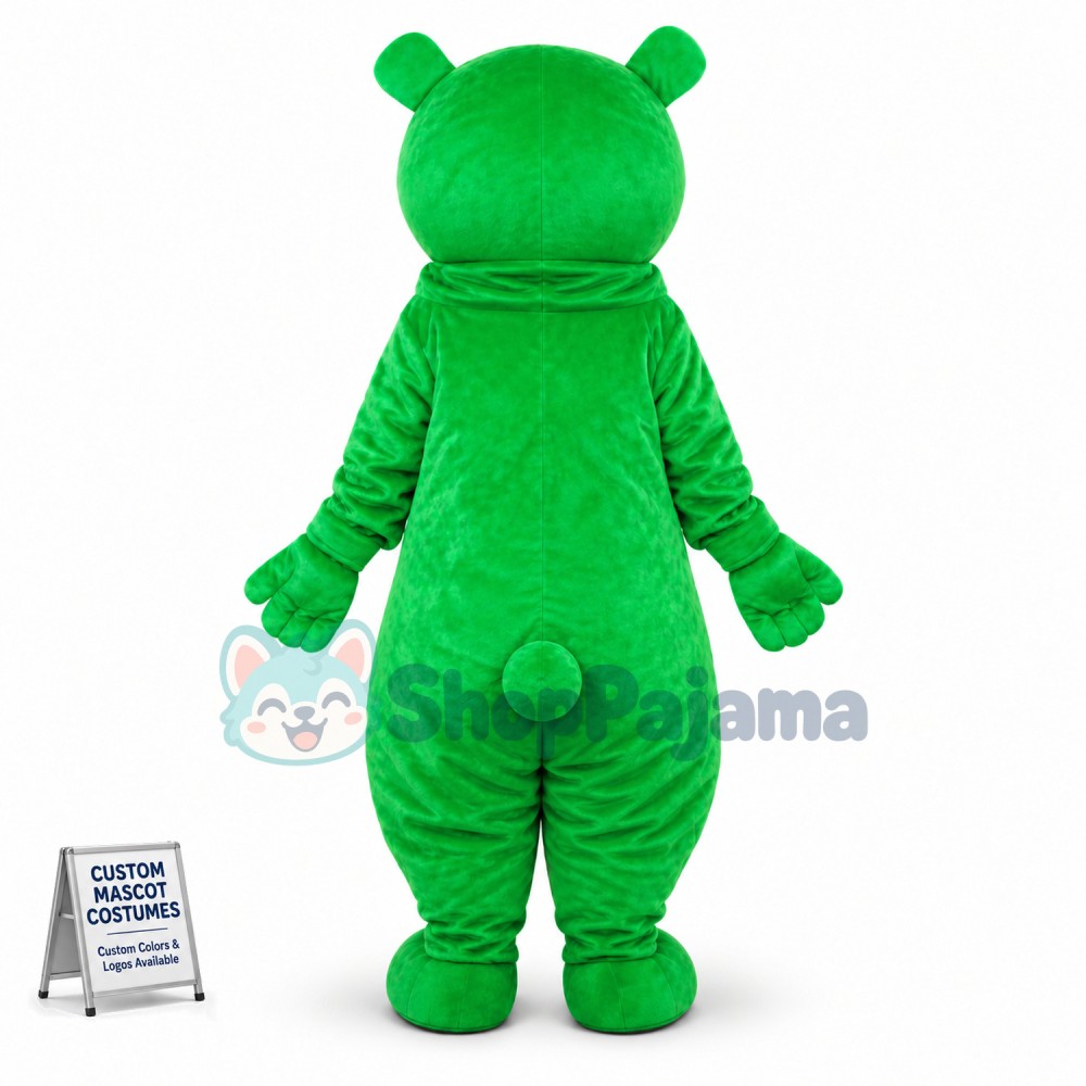 Tooth Decay Green Bear Mascot Costume