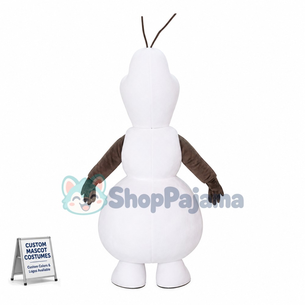 Snowman Olaf Cartoon Mascot Costume