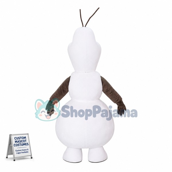 Snowman Olaf Cartoon Mascot Costume