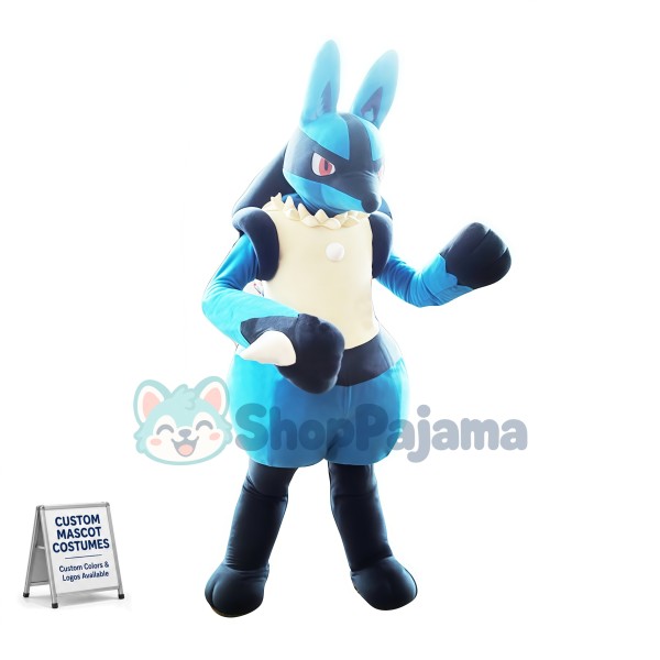 Pokemon Pok Lucario Mascot Cartoon Costume