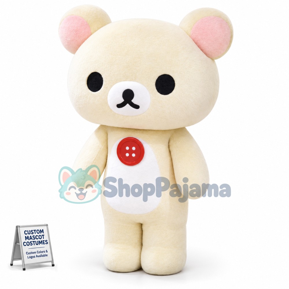 White Cartoon Rilakkuma Mascot Costume