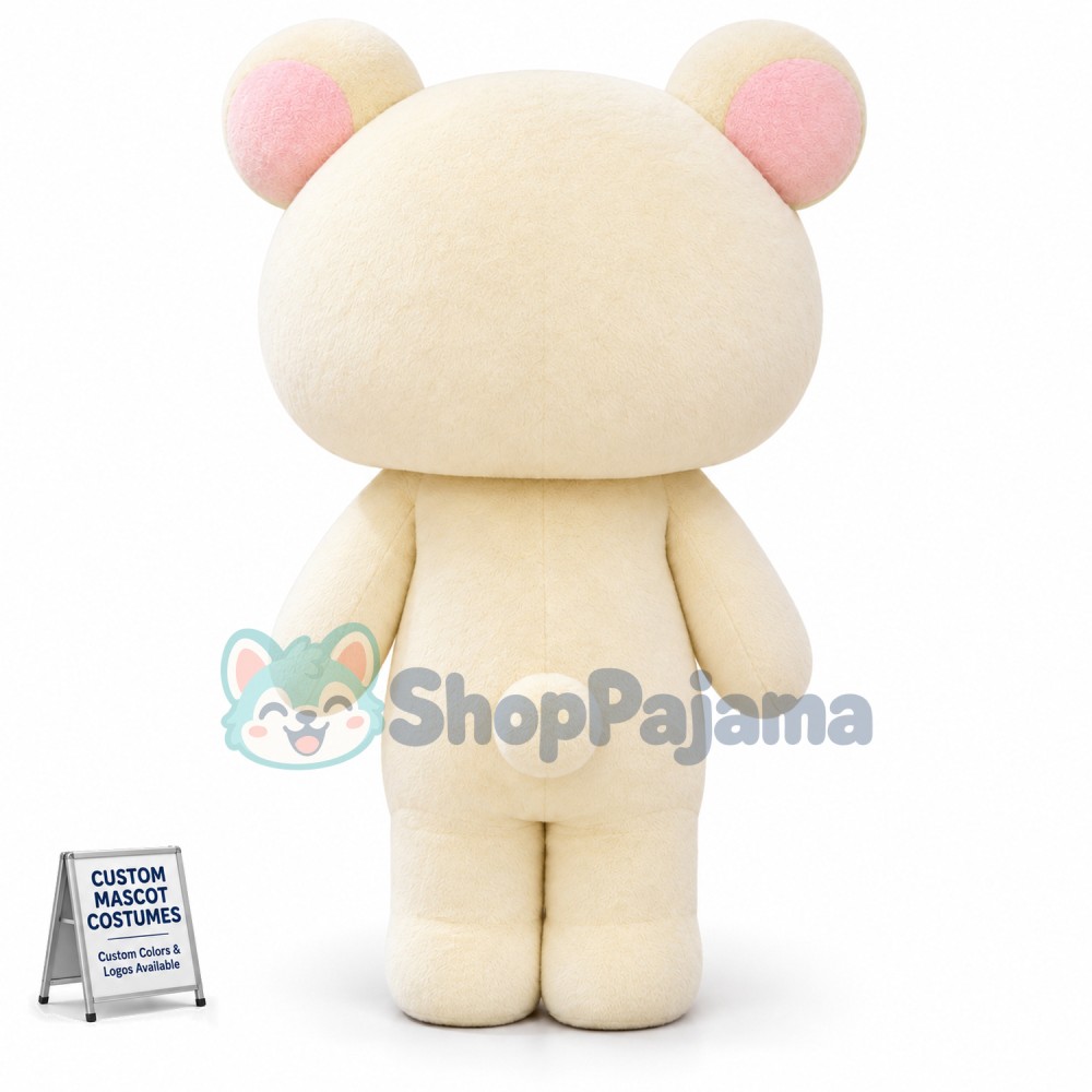 White Cartoon Rilakkuma Mascot Costume