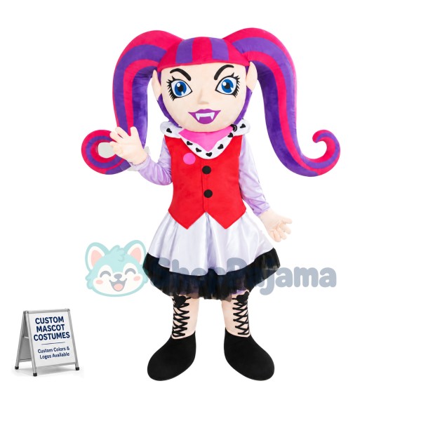 Punk Vampire Girl Mascot Costume