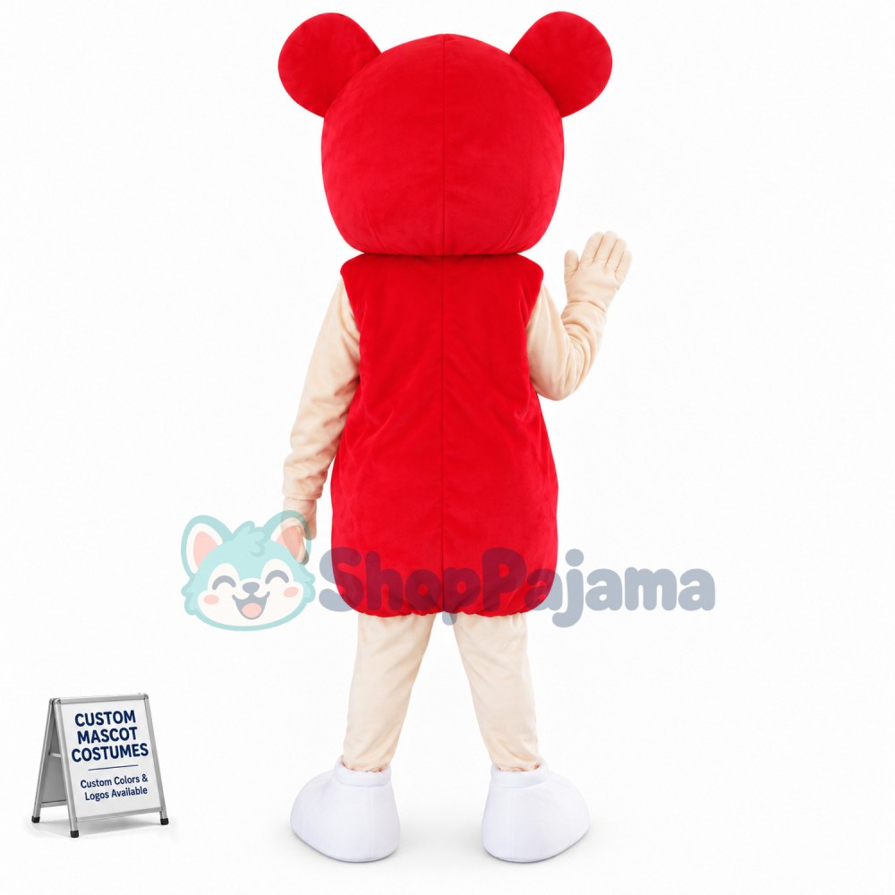 Brunette Strawberry Girl Mascot Costume