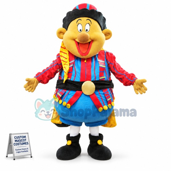 Yellow-skinned Potbelly Patriarch Mascot Costume