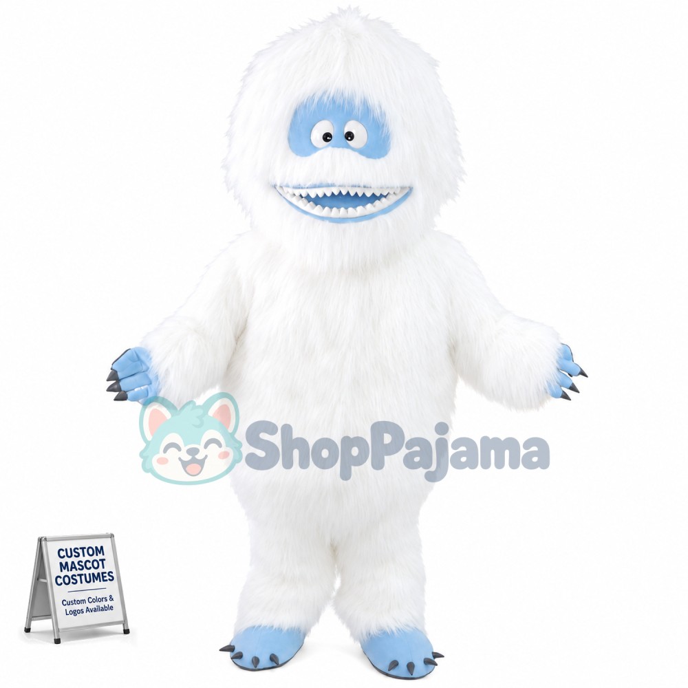 White Furry Monster Mascot Costume