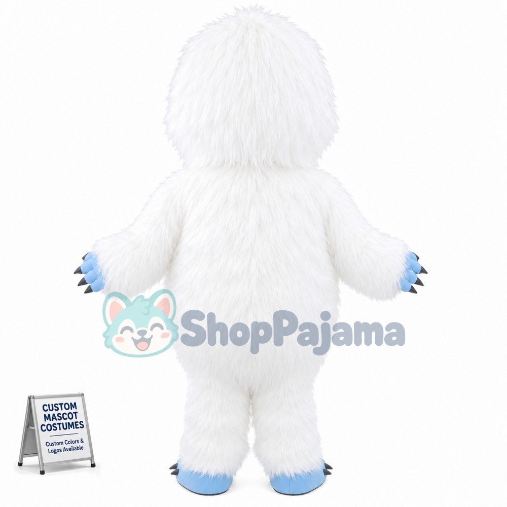 White Furry Monster Mascot Costume