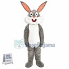 Easter Gray Bunny Cartoon Mascot Costume