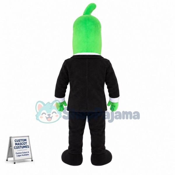 Green Eggplant With Sunglasses Mascot Costume