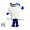 Tooth With Toothpaste Mascot Costume