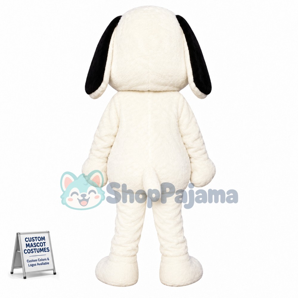 Big Nose Beige Dog Mascot Costume