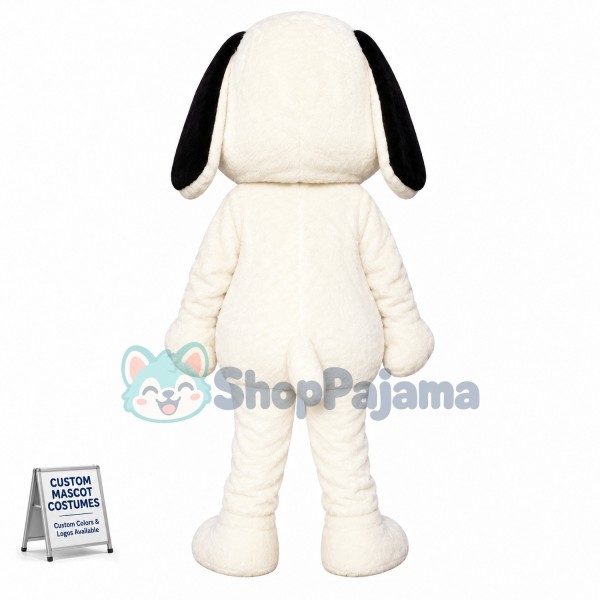 Big Nose Beige Dog Mascot Costume