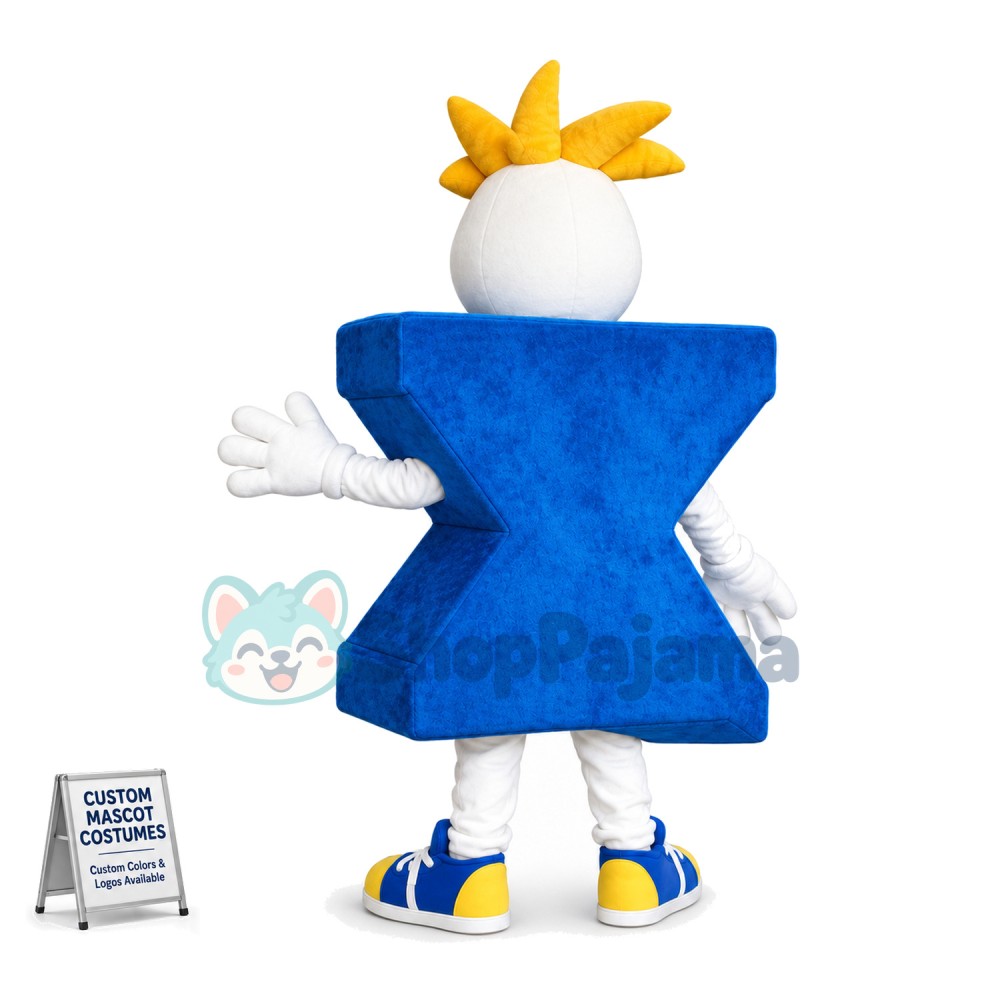 Blue Signpost Mascot Costume for Traffic