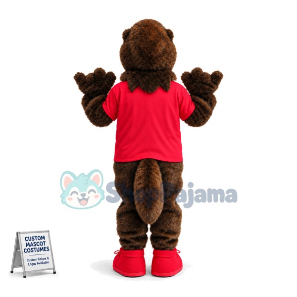 Furry College Wolverine Mascot Costume