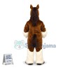 Brown & White Soft Horse Mascot Costume