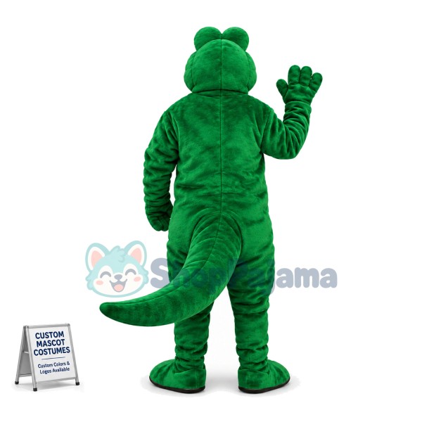 All Over Green Crocodile Mascot Costume