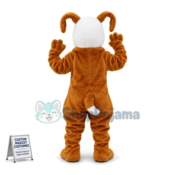 Lovely Puppy With Curled Ears Mascot Costume