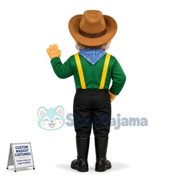 Passionate Elder Fruit Grower Mascot Costume