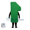 Green Model of Number One Mascot Costume