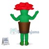 Brightly Colored Rose Potted Plant Mascot Costume