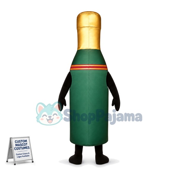 Exquisite Champagne Bottle Mascot Costume