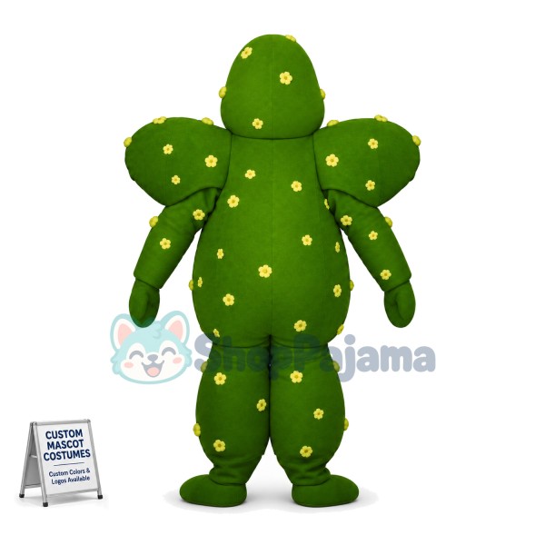Big Cactus Covered With Petals Mascot Costume