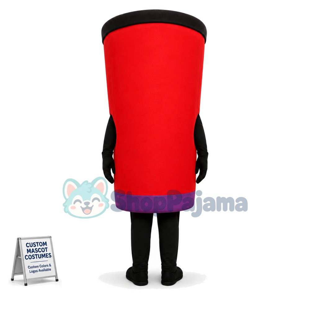 Sealed Red Coffee Cup Mascot Costume