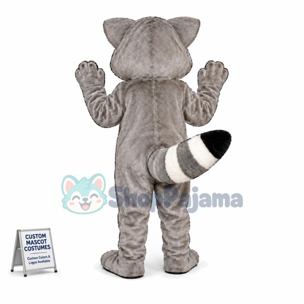 Carefully Gray Raccoon Mascot Costume