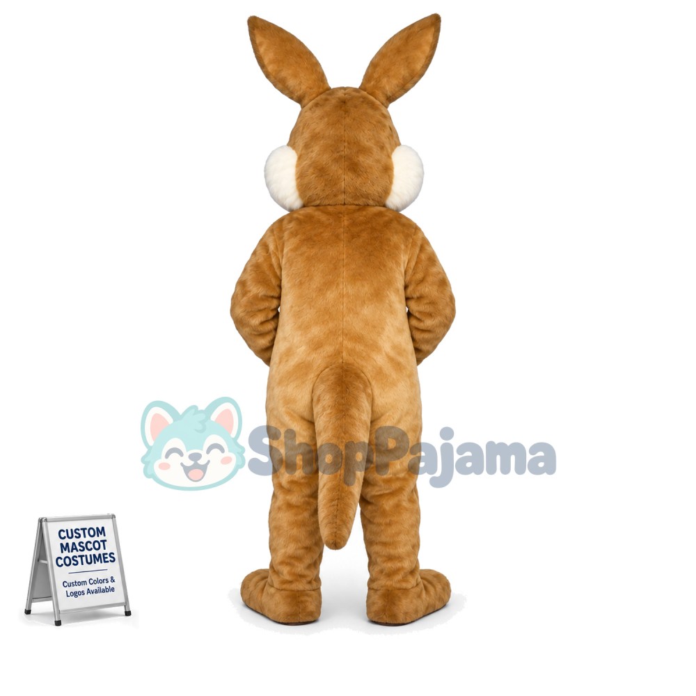 Adult Brown Plush Rabbit Mascot Costume