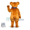 Teddy Bear Tied With Blue Ribbon Mascot Costume