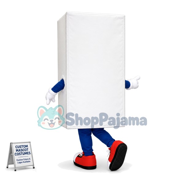 White Three-door Refrigerator Mascot Costume