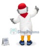 College White Plush Woodpecker Mascot Costume
