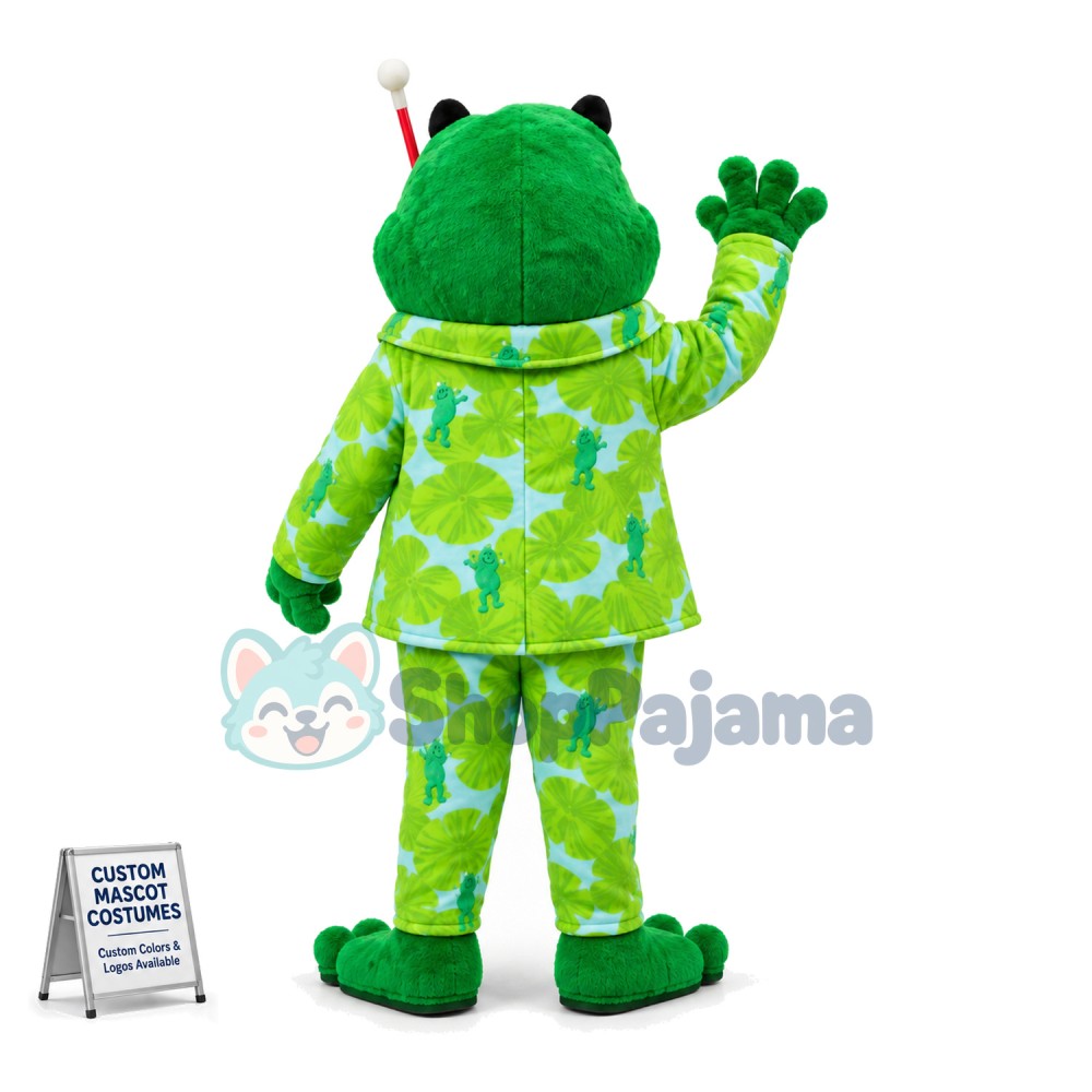 The Frog In Lotus Leaf Pajama Mascot Costume