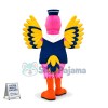 Bright Pink Bird In The Sailor Vest Mascot Costume