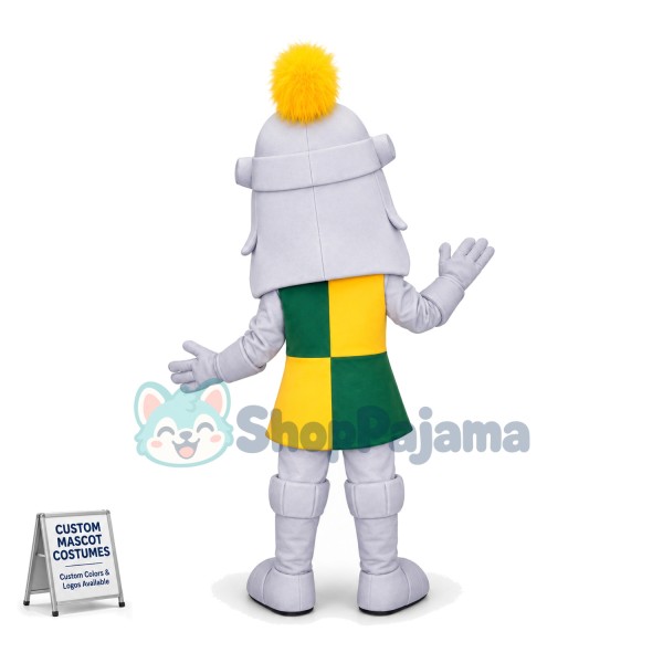 Big Head Soldier In Armor Mascot Costume